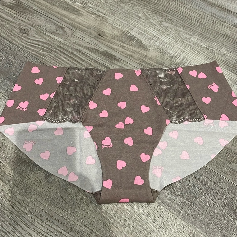 Brown and Pink Heart Underwear